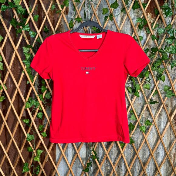 Vintage Y2K Tommy Hilfiger prep spellout femme 2000s t-shirt - Picture 1 of 4